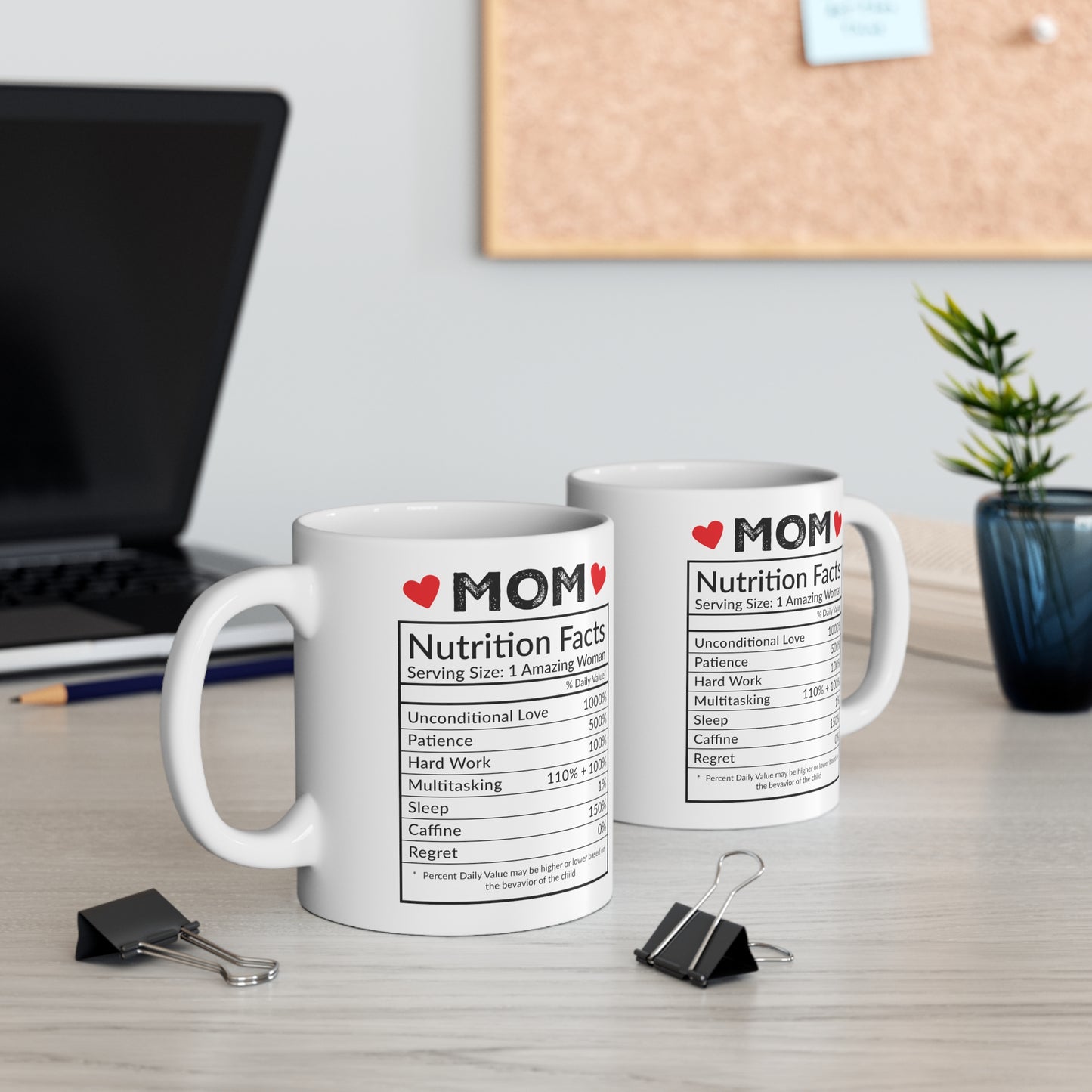 Mom Nutrition Facts | Ceramic Mug, 11oz