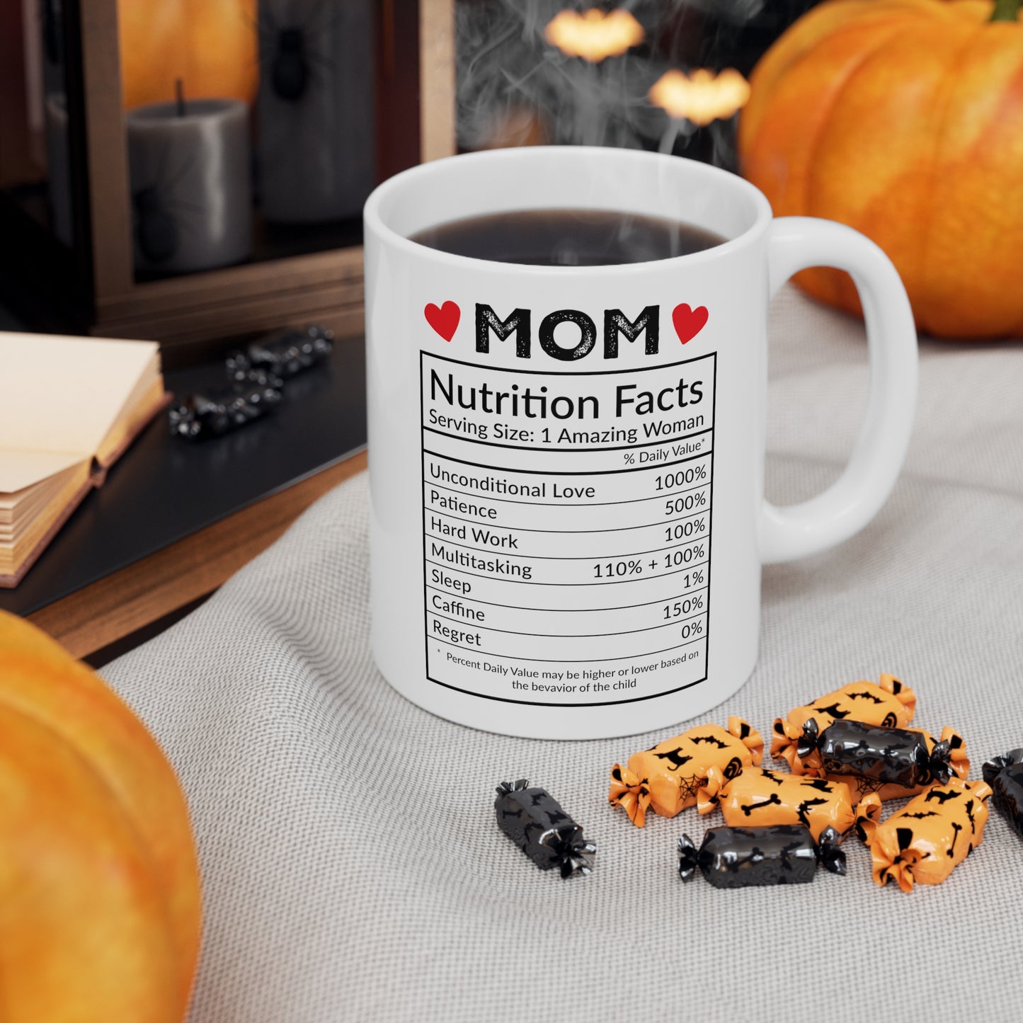 Mom Nutrition Facts | Ceramic Mug, 11oz