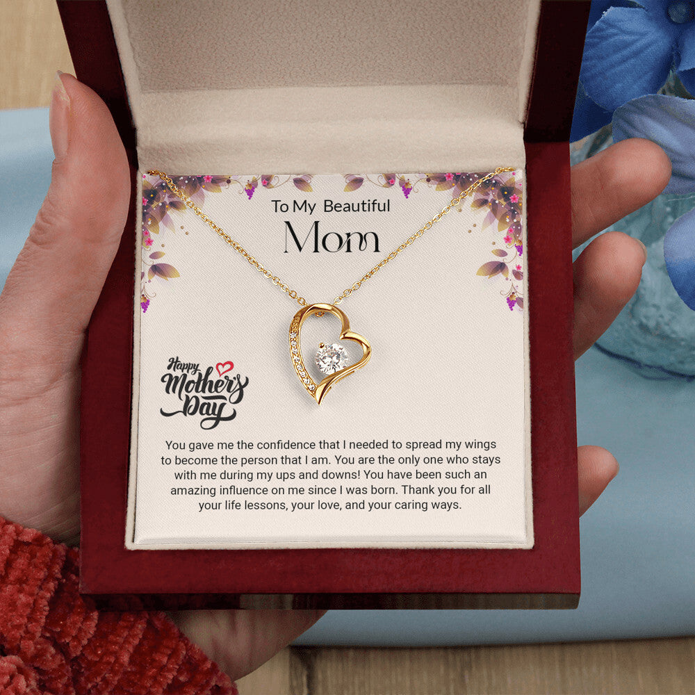 To My Beautiful Mom | Happy Mother's Day - Forever Love Necklace