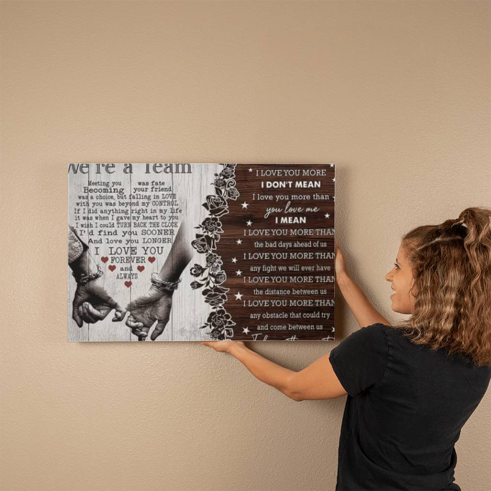 We're a Team - Couples Canvas
