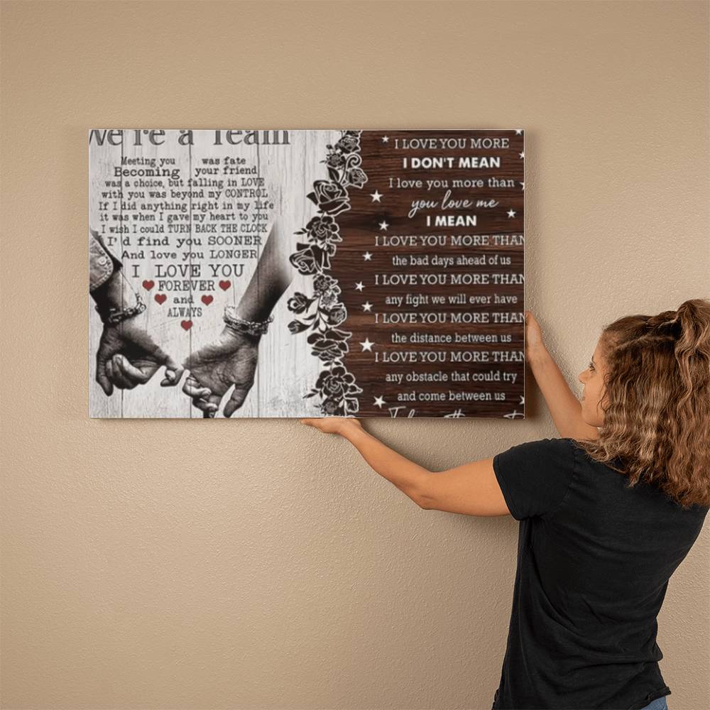 We're a Team - Couples Canvas