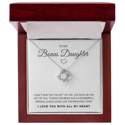 Bonus Daughter - Love Knot Necklace - WB